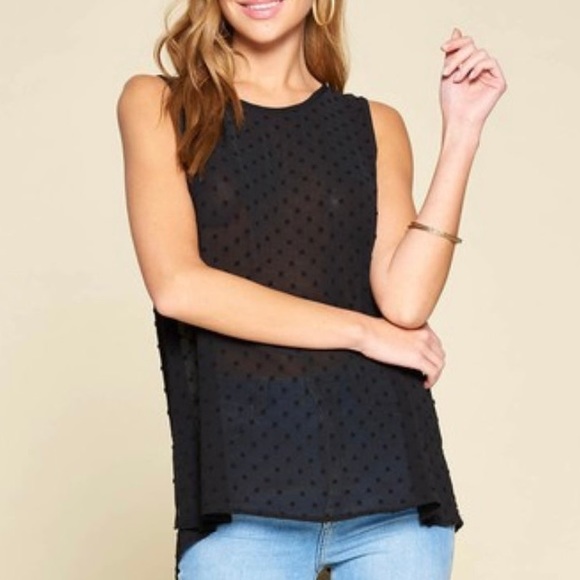 Round neck Swiss dot tank - Picture 3 of 9